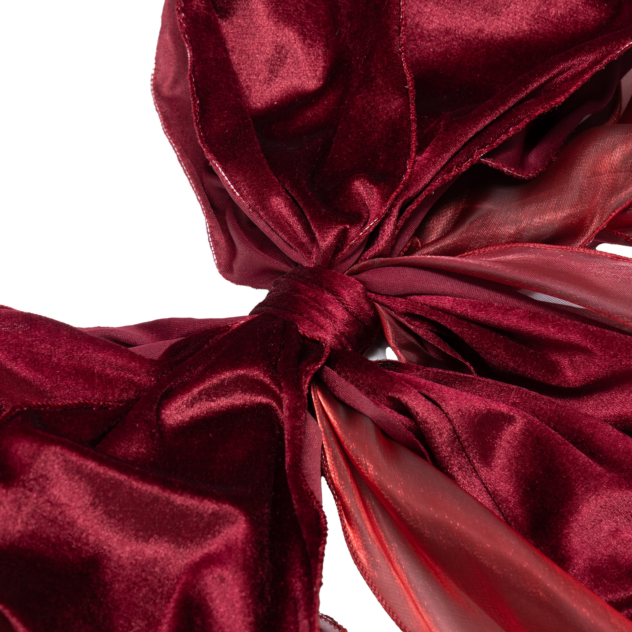 My Texas House Red Jumbo Satin Christmas Tree Topper Bow, 19"x68"