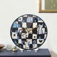 thumbnail image 4 of Yayeee Wall Clock Battery Operated 9.5" Silent Quartz Non-Ticking for Living Room Decor, Blue and White Cat, 4 of 8