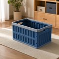 thumbnail image 4 of VENTORA Foldable Hollow‑Ventilated Plastic Storage Crate, Stackable Portable Organizer Bin With Built‑In Side Handles, Collapsible Flat‑Design Storage Basket for Stationery Cosmetics Toys, 4 of 6