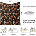 thumbnail image 3 of Halloween Throw Blanket,Cute Gothic Jack-O''-Lantern Pumpkin Leaves Fleece Blankets,Goth Spooky Gifts for Women Flannel Throw Blanket for Home Living Room Couch Bed Chair or Dorm Decor 60"x50", 3 of 7