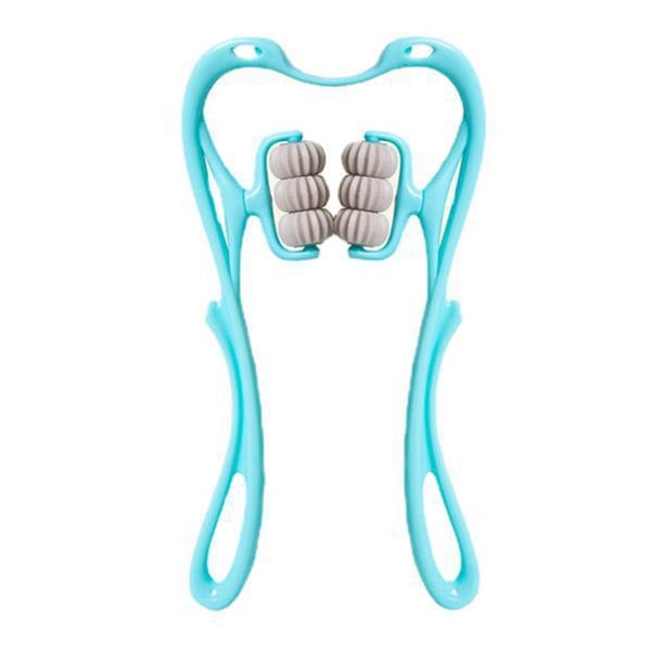 Masajeador con rodillo para cuello con 6 bolas, punto de masaje, forma bonita de cisne, adecuado para piernas, cintura y cuello