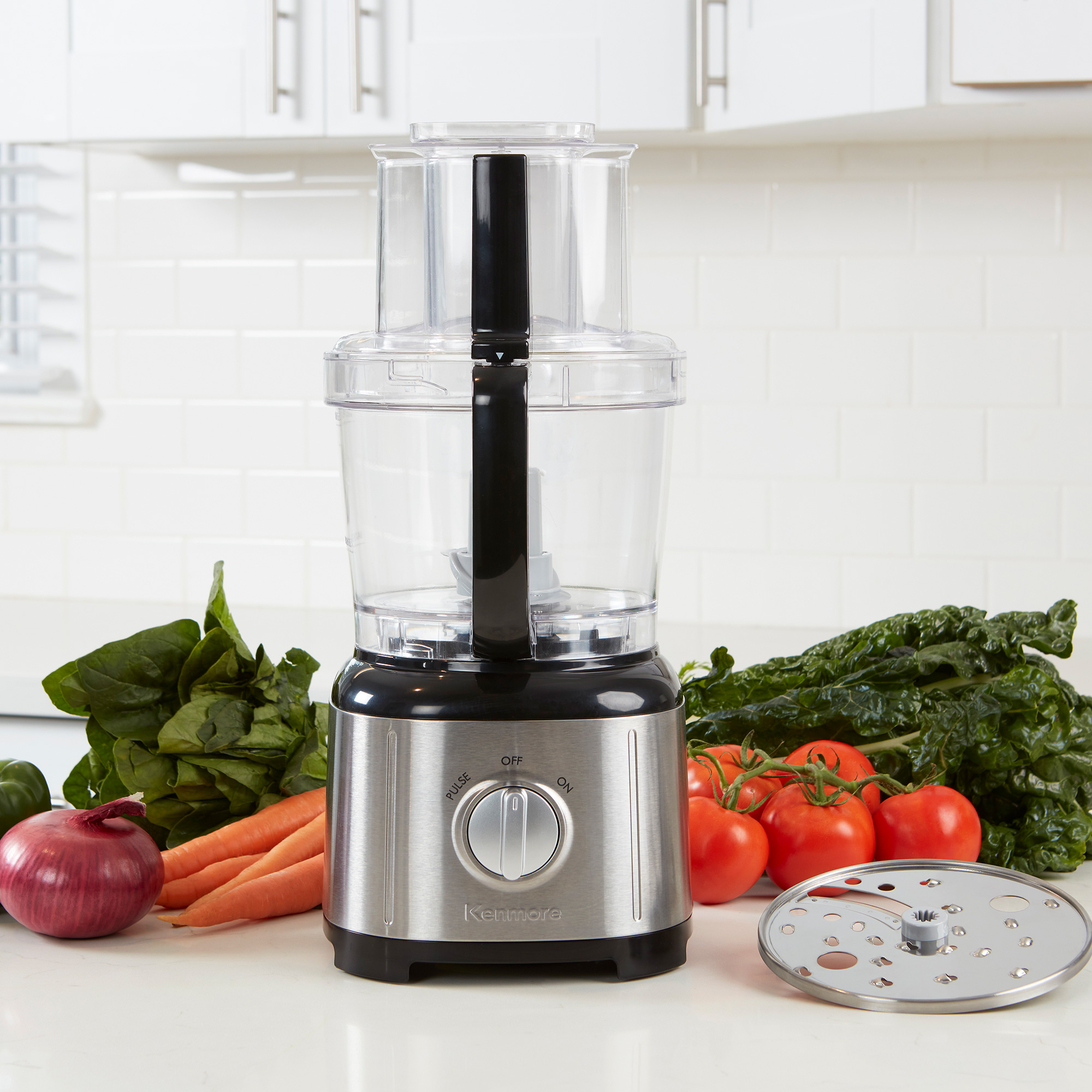 Kenmore 11-Cup Food Processor and Vegetable Chopper, Black and Silver