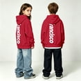 thumbnail image 5 of WhouRiu Boys Girls Letter Graphic Hoodie Kids Unisex Long Sleeve Hooded Pullover With Pockets Autumn Winter Soft Cozy Sweatshirts,2-3 Years, 5 of 9