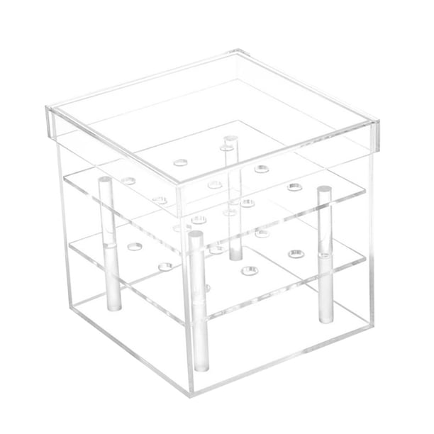 Maceta de acrílico transparente para flores, contenedor de agua, maceta decorativa, maceta para rosas 9 hoyos