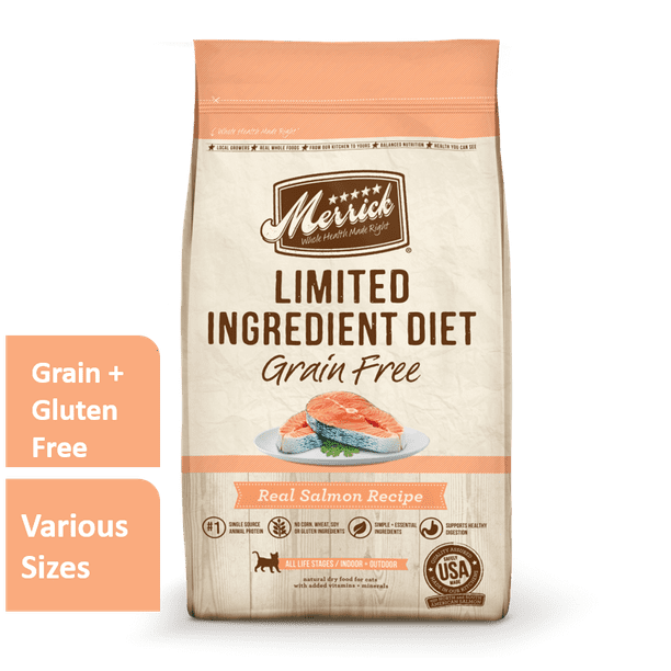Merrick LID GrainFree Real Salmon Recipe Dry Cat Food, 12 lb Walmart