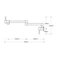 thumbnail image 4 of Kitchen Brass Pot Filler Tap, Wall Mounted Foldable Faucet, Single Cold Single Hole Rose Gold Sink Tap ,Built To Last, 4 of 5