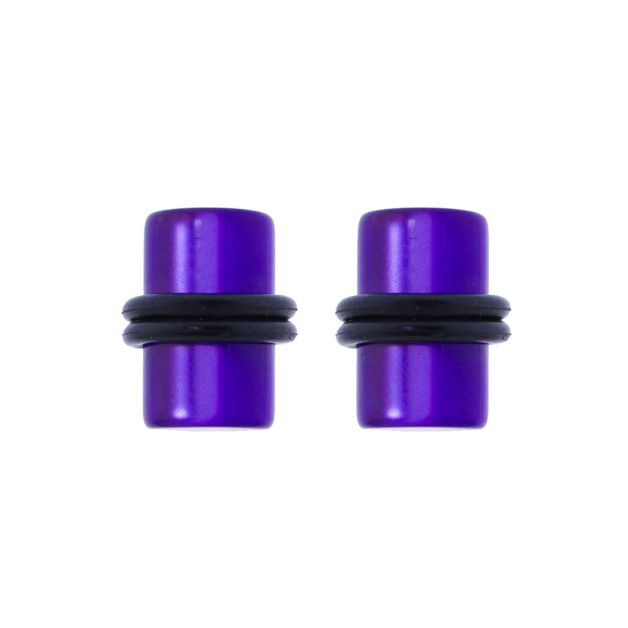 Sold as Pairs Light Purple Brilliant Sparkles Black Body Single Flared Plugs