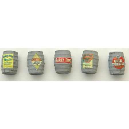 Circle Barrel - HO Custom Wood Barrels Gray, Whiskey (5)