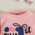 thumbnail image 4 of Infant Baby Girl Easter Clothes My 1st Easter Long Sleeves Ruffle  Neck Ruffle Romper Bow Headband, 4 of 9