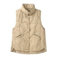thumbnail image 1 of Chaquetas y abrigos casuales sin mangas y sin capucha Chaqueta ligera de plumón para mujer Chaleco de invierno corto ajustado de talla grande para mujer Abrigo con cremallera interna para mujer, 1 of 8