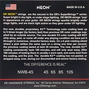 DR Strings Hi-Def NEON White Coated Medium 4-String Bass Strings