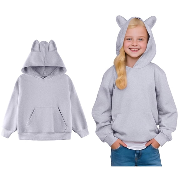 Girl's Hoodie Long Sleeve Soft Sweatshirt Graphic Pullover Cozy Outfits Ideal for Casual and Outdoor Activities
