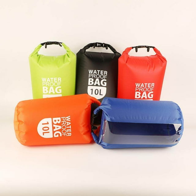 2L Waterproof Dry Bag Sack Holder Container Waterproof Roll Pack Pouch for Rafting Pouch Dry Bag Kayaking Canoeing Diving Orange