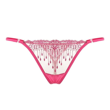 

Women Lace Transparent Panties Hollow Embroidery Temptation Embroidery Thong Panties