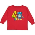 thumbnail image 3 of Inktastic 4th Birthday Robot Boys or Girls Long Sleeve Toddler T-Shirt, 3 of 5