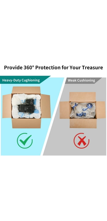 8 Pack Expanding Foam Shipping Bags - Protect PCs, Electronics & Fragile Items | Shockproof, Molds To Any Shape, 14x16 Inch