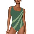 thumbnail image 4 of WILLBEST Trajes de Baño Niña Natación Talla Grande Traje de Baño Para Mujer Cuello En U Color Sólido Monokini Trajes de Baño Verano Ropa de Playa, 4 of 4