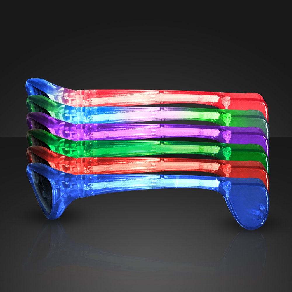 FlashingBlinkyLights Light Up Flashing LED Sunglasses in Assorted