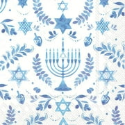 Boston International - 3-Ply 5" Cocktail Napkins - Hanukkah