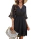 thumbnail image 2 of Vestido de cuello en v vestido de manga de campana abrigo de cuello en v vestido de manga de campana vestido casual de cuello en v vestido de manga de campana de moda Vestido de ANGGREK  Otros, 2 of 6