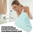 thumbnail image 3 of 4pcs Reusable Makeup Removal Cleaning Cloth Washable Makeup Remover Cleaning Towels Green 8''x8'', 3 of 7