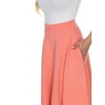 thumbnail image 2 of White Mark Women's Flared Midi Skirt, 2 of 5