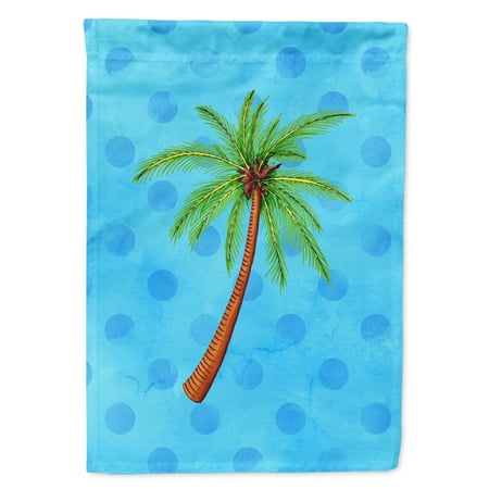 Carolines Treasures BB8166GF Palm Tree Blue Polkadot Flag Garden Size   Small  multicolor