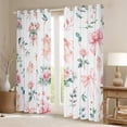 thumbnail image 2 of Manfei Romantic Rose Curtains Pack of 2 (42x84 Each) for Kids, Princess Cute Bowknot Bow Curtains Blackout, Flower Floral Bedroom Curtains, Curtains and Drapes Home Decor, 2 of 6