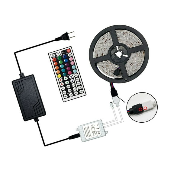 COMPUKAS 1Set Cuttable Led Strip Lights Waterproof Home Garden 500x0.8in