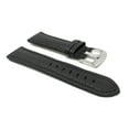 thumbnail image 2 of Bandini 18mm Mens Leather Watch Band Strap - Black - Buffalo Pattern - Classic, 2 of 5
