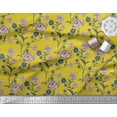 thumbnail image 2 of Soimoi Tissu en Jersey de Coton Imprimé Feuilles & Roses au Mètre 58 Pouces de Large, 2 of 3