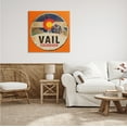 thumbnail image 2 of Stupell Industries Vintage Vail Colorado Pendant Snowy Mountains Bold Orange, 30 x 30, Design by Jim Baldwin, 2 of 6