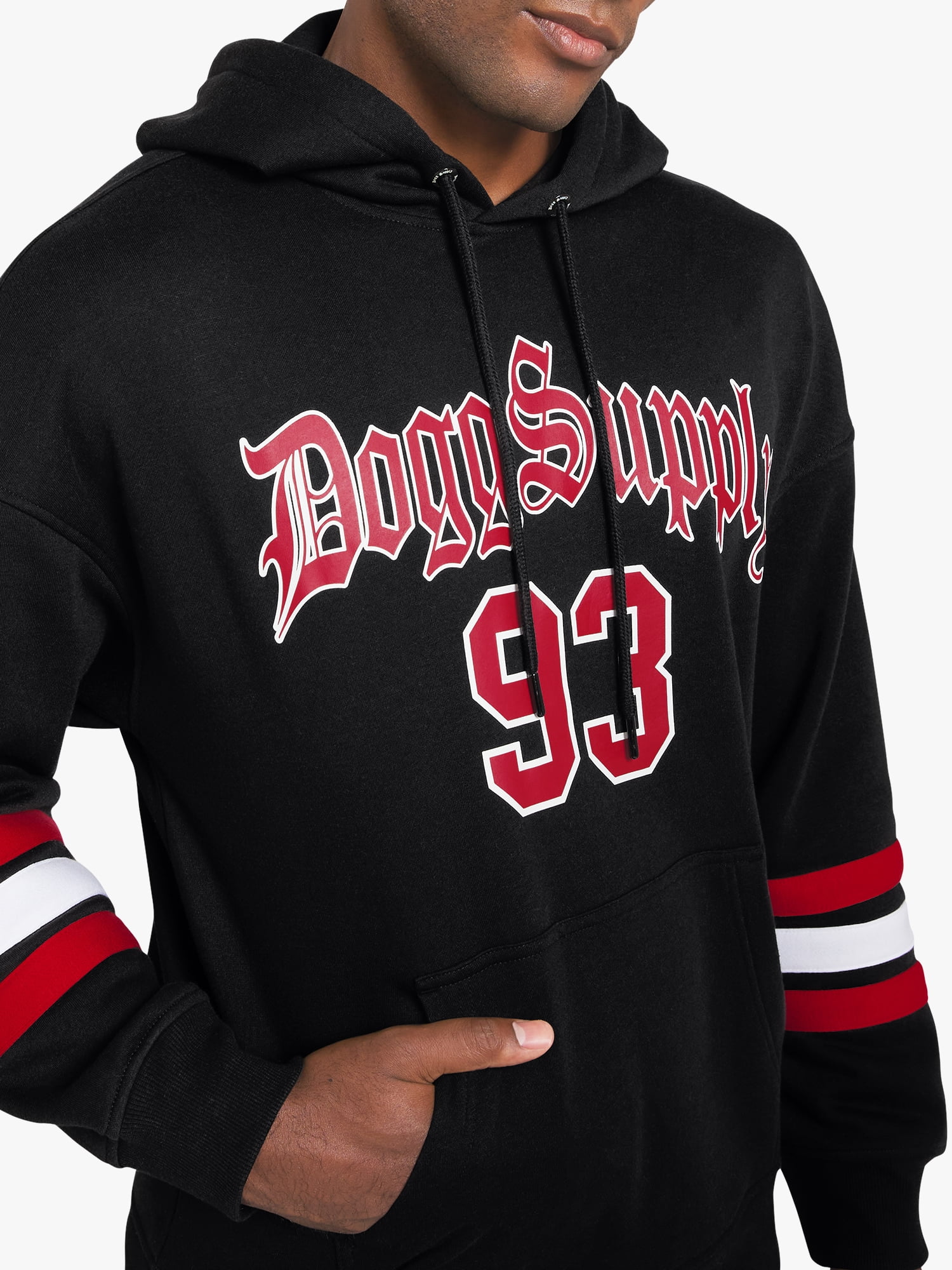 Dogg Supply by Snoop Dogg All-Gender Men's and Women's Varsity Fleece Hoodie, Sizes XS-3XL