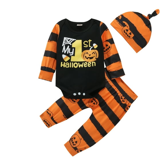 HIPYLO Pumpkin Outfit Thanksgiving Outfits for Baby Girls 3t Boy Clothes Sets Toddler Girls Christmas Outfit 2 Piece Outfit Sets Cute Clothes for 18