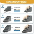 thumbnail image 4 of 3 Tiers Dog Ramp and Stairs for Beds Or Couches - Non-Slip Sturdy Pet Steps - for Small Dogs to get on High Bed, 4 of 9