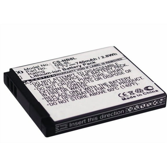 Replacement Battery for Canon PowerShot A2200,PowerShot A3000,PowerShot A3000 IS,PowerShot A3100,PowerShot A3100 IS,NB-8L,3.7V/740mAh