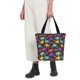 thumbnail image 5 of Fotbe Colorful Dinosaur Bolsa de Playa con Estampado, Bolsa de Hombro, Bolsa de Mano Espaciosa, Bolsa de Viaje Ligera, Bolsa de Compras Versátil, 5 of 6