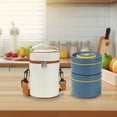 thumbnail image 7 of olkpmnmk 2Pcs Thermos for Hot Food, Portable Round Insulated Lunch Jar with Carry Handle, Wide Mouth 304 Stainless Steel Soup Container Set with Thermal Carry Bag for Work, Classroom, Picnic, 7 of 7