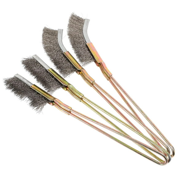 OFFIGAM 4Pcs Silver Wire Brush for Multifunctional Cleaning and Polishing