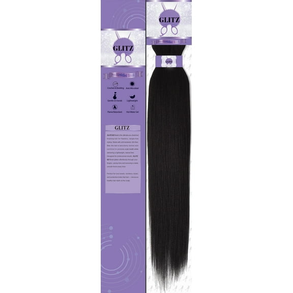 Glitz Strands Pre-Stretched Braiding Hair (Off Black)