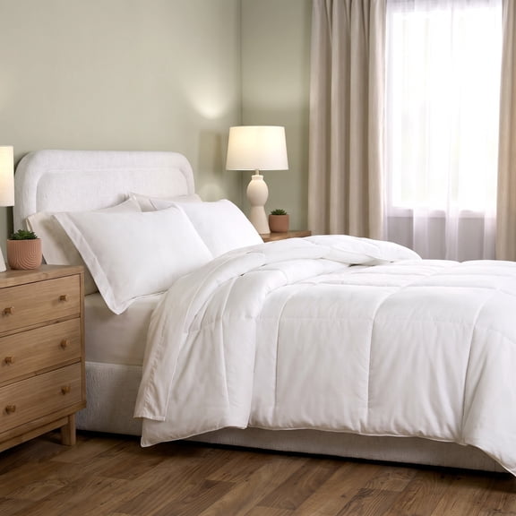 Allswell All Season Duvet Insert, Full/Queen, 100% Cotton Shell, Medium Warmth, Breathable, White