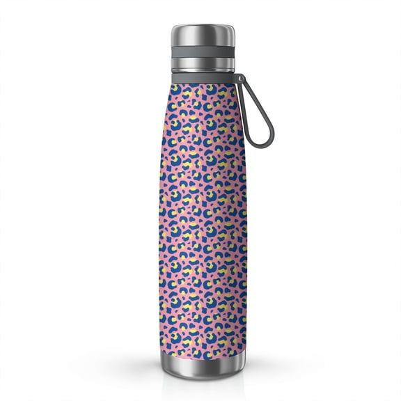 Leopard Print 29oz Stainless Steel Insulated Thermos with Tea Filter, 360° Printed Travel Bottle, Leakproof BPA-Free Flask with Anti-Slip Base, 304 Inner & 201 Outer, Vacuum Cup