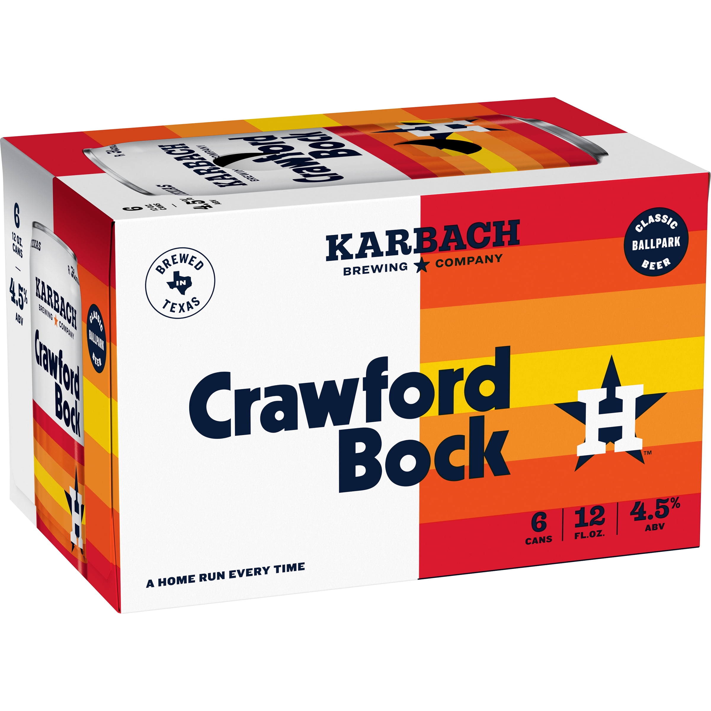 Karbach Brewing Company Crawford Bock Craft Beer, 6 Pack Beer, 12 FL OZ
