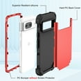 thumbnail image 2 of Allytech Heavy Duty Case for Google Pixel 8, Soft TPU + Rugged PC Triple-Layers Four Corners Protection Shockproof Anti-Scratch Case for Google Pixel 8 - Red, 2 of 7