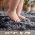 thumbnail image 3 of Yeerswag Fluffy Plush Shaggy Black Area Rug, 2.6’ x 5.3’, Non-Slip, 3 of 8