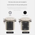 thumbnail image 2 of Recipiente de Café Hermético en Grano con Rastreador de Fecha, Caja de Almacenamiento de Cocina de Acero Inoxidable, 1,8 L, Negro, 2 of 5