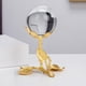 thumbnail image 4 of Bola de Cristal de Hierro con Soporte, Escultura de Adorno, Accesorios Decorativos para Fotos, Estante de Armario, Decoración de Armario de TV, Adorno 115x15cm Sunnimix Escultura de bola de cristal, 4 of 8