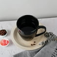thumbnail image 4 of Large Coffee Mug Ceramic Tea Cup for Office and Home Big Capacity with Handle set of 2(black), 4 of 13
