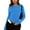 Blue, variant on Crop Tops Jr Womens V Neck Long Sleeve Cute Thermal Basic Tee Athletic Fashion Juniors Layering Tight Shirt Workout Slim Fitted Teen Girls Y2k Tops Green S