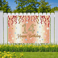 thumbnail image 5 of Sparkling 14th Birthday Backdrop Banner with Glittery Stars and Swirls Happy Birthday Party Decorations Photography Props Party Supplies Background, 5 of 7